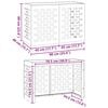 vidaXL Klimaanlagenabdeckung Rostig 90 x 40 x 60 cm Wetterfeststahl