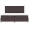 vidaXL Boxspringbett mit Matratze Dunkelbraun 200 x 200 cm Stoff