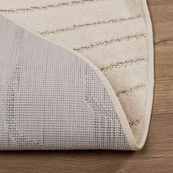 vidaXL Bereichsteppiche Rund PALMERAS Beige &Oslash; 120 CM Polyester