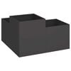 vidaXL Gartenblumentopf Schwarz 100 x 100 x 48 cm Stahl