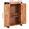 vidaXL Highboard mit T&uuml;ren Braun Massivholz Akazie und Metall