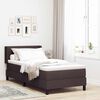 vidaXL Boxspringbett mit Matratze mit Matratze Dunkelbraun 90 x 200 cm