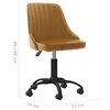 vidaXL Esszimmerst&uuml;hle 2 Stk. Drehbar Braun Samt