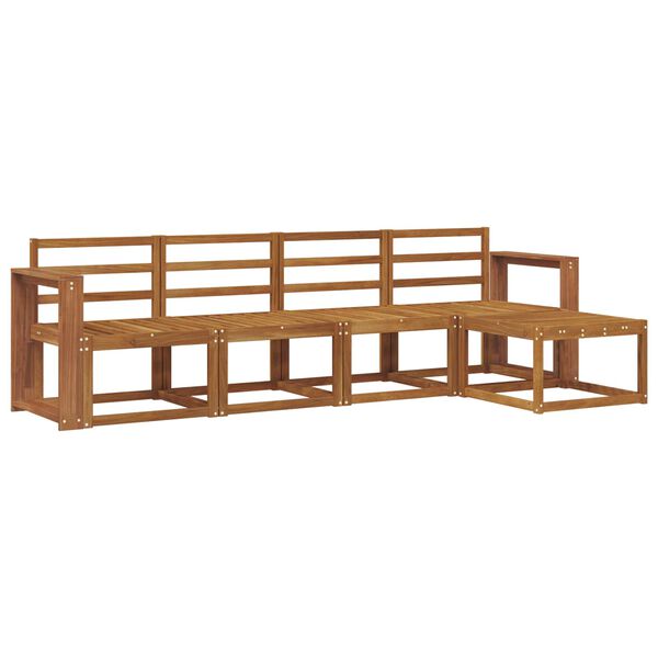 vidaXL Outdoor-Sofagarnitur 5 pcs Natur Massivholz Akazie