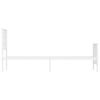vidaXL Bettgestell mit Kopf- und Fußteil Metall Weiß 75x190 cm