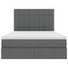 vidaXL Bett mit Stauraum und LED Dunkelgrau 140 x 200 cm Polyester