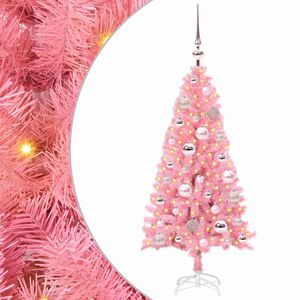 vidaXL Weihnachtsbaum Rosa 120 cm PVC