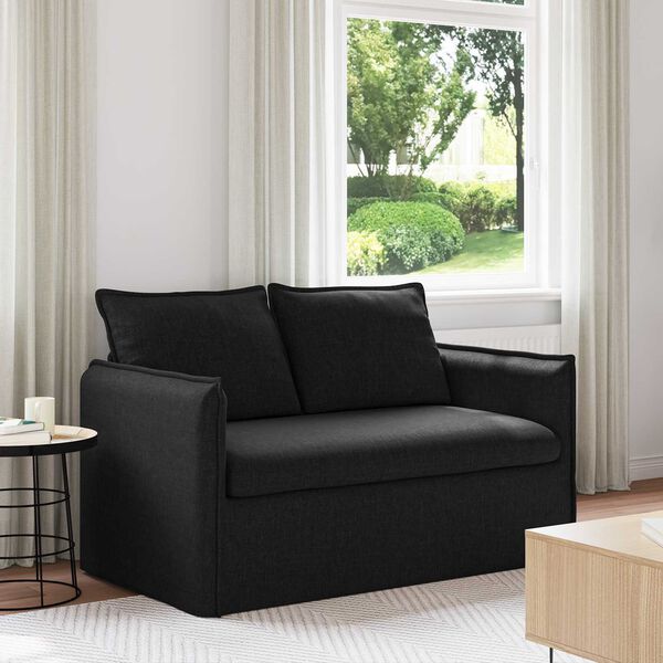 vidaXL Sofa 120cm Schwarz Metall