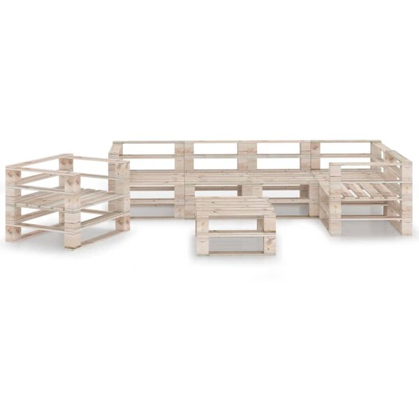 vidaXL 7-tlg. Garten-Lounge-Set aus Paletten Kiefernholz