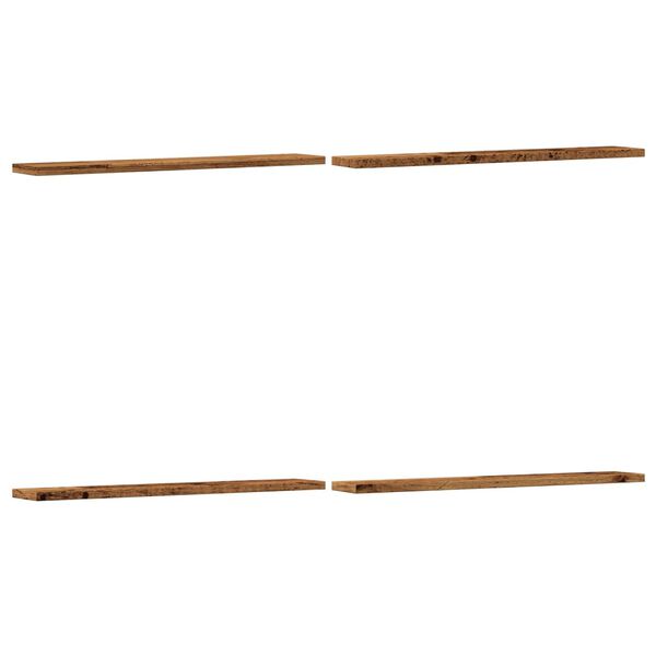 vidaXL Regalb&ouml;den 4 Stk. Altholz-Optik 60x10x1,5 cm