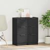 vidaXL Sideboards 2 pcs Schwarz Eichen-Optik 30 x 30 x 70 cm