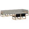 vidaXL Outdoor-Sofagarnitur mit Kissen 8 pcs Wei&szlig; und Hellgrau