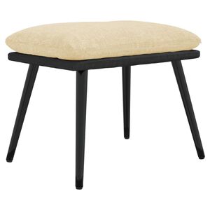 vidaXL Fu&szlig;hocker Creme 45x29,5x35 cm Stoff und Kunstleder