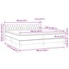 vidaXL Boxspringbett mit Matratze Dunkelgrau 180x210 cm Samt