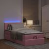 vidaXL Ottomane Bett mit Matratze & LEDs Rosa 80x200 cm Samt