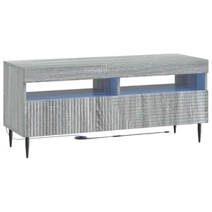 vidaXL LED-TV-Schrank Sonoma-Grau Holzwerkstoff
