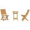 vidaXL Klapp Bistro Set 3 pcs Braun Akazie Massivholz