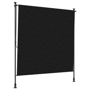 vidaXL Outdoor Rollo Schwarz 150 x 270 cm