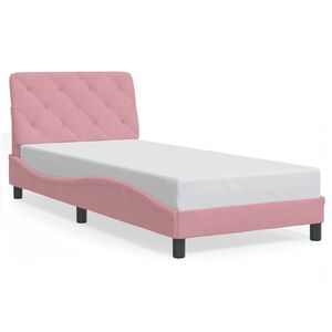 vidaXL Bettgestell ohne Matratze Rosa 80x200 cm Samt