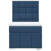 vidaXL Boxspringbett mit Matratze Blau 90x200 cm Stoff