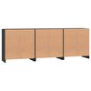vidaXL Sideboard 3 pcs Schwarz Eichen-Optik 70 x 41 x 75 cm