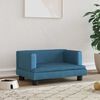 vidaXL Hundebett Blau 60x40x30 cm Samt