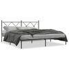 vidaXL Bettgestell mit Kopfteil Metall Schwarz 183x213 cm