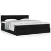 vidaXL Ottoman-Bett mit Matratze Schwarz 200x200 cm Stoff