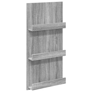 vidaXL Magazinregal Sonoma-Grau 51 x 11 x 102 cm Holzwerkstoff