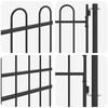 vidaXL Zauntor Boxtel einfl&uuml;gelig mit Bogenabschluss Stahl 1 x 1,75 m Schwarz