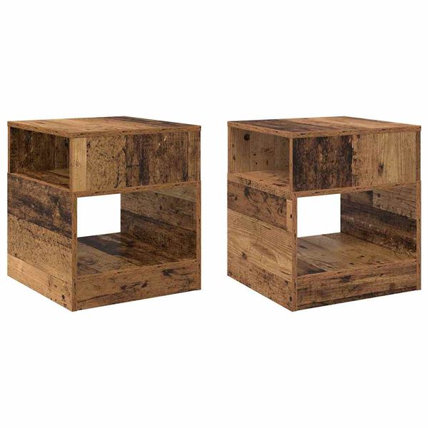 vidaXL Beistelltisch 2 pcs Altholz 40,5 x 40 x 45 cm Holzwerkstoff