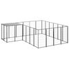 vidaXL Hundezwinger Schwarz 8,47 m&sup2; Stahl