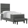 vidaXL Boxspringbett mit Kopfteil Dunkelgrau 80 x 200 cm Stoff