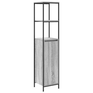 vidaXL Badschrank mit Regalen Grau Sonoma 36x35x165 cm