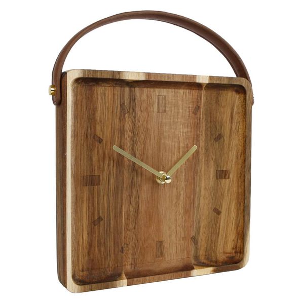 Gifts Amsterdam Wanduhr Vienne L Holz Braun 22x22x6,5 cm