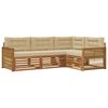 vidaXL Outdoor-Sofagarnitur 4 stk. Natur und Beige