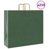 vidaXL Papiertragetaschen 250 Stk. mit Henkeln Gr&uuml;n 54x15x49 cm