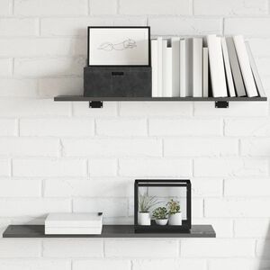 vidaXL B&uuml;cherregal-Bretter 8 Stk. Hochglanz-Grau 80x20x1,5 cm