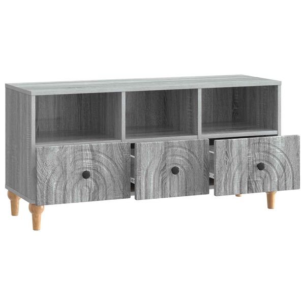 vidaXL TV-Schr&auml;nk Graues Sonoma 102 x 34,5 x 50 cm Holzwerkstoff