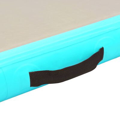 vidaXL Aufblasbare Gymnastikmatte mit Pumpe 600x100x10 cm PVC Grün