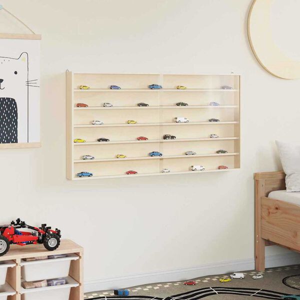 vidaXL Wanddisplay-Case mit Regal Beige 100 x 8,5 x 54 cm Sperrholz