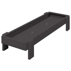 vidaXL H&uuml;hnerf&uuml;tterungsrinne Schwarz 80 x 28 x 13,5 cm
