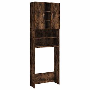 vidaXL Waschmaschinenschrank R&auml;uchereiche 64x25,5x190 cm