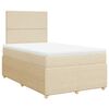 vidaXL Boxspringbett mit Matratze Creme 120x190 cm Stoff