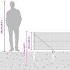 vidaXL Zaunpfosten Grau 100 x 0,6 m (19 x 19 mm Netz) Stahl und PVC