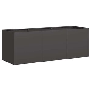 vidaXL Pflanzgef&auml;&szlig; Schwarz 120 x 40 x 40 cm Kaltgewalzter Stahl
