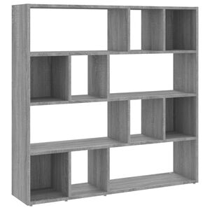 vidaXL B&uuml;cherregal/Raumteiler Grau Sonoma 105x24x102 cm
