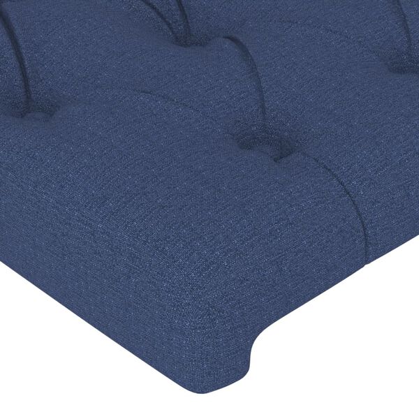 vidaXL Kopfteile Blau 180x7x78/88 cm Stoff