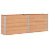 vidaXL Hochbeet Braun 250 x 50 x 91 cm alu.