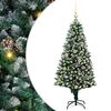 vidaXL Künstlicher Weihnachtsbaum mit 150 LEDs mit Ständer Grün 150 cm